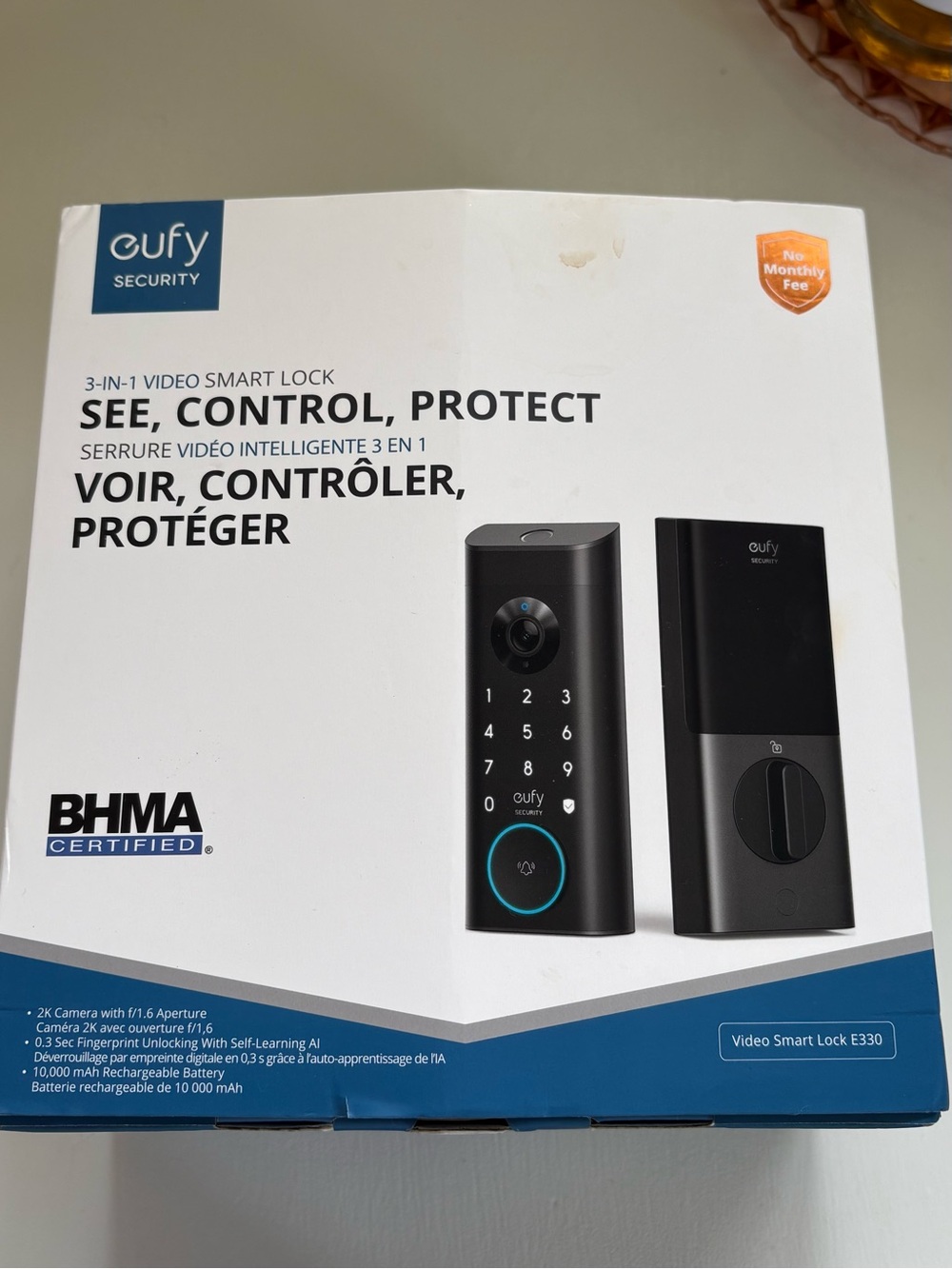 eufy Security 3-in-1 Video Smart Lock - Black